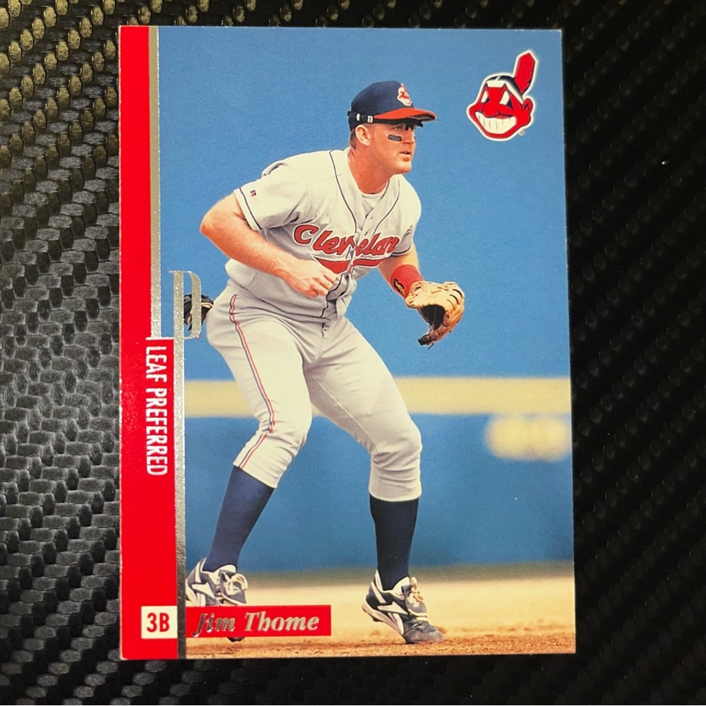 JIM THOME 1996 DONRUSS LEAF PREFERRED #57 CLEVELAND INDIANS BASEBALL CARD - HOF